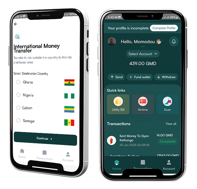 Bonfo Wallet App Screenshots